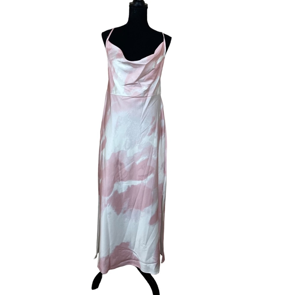 NWT Taylor Tie Dye Draped Neckline Maxi Dress